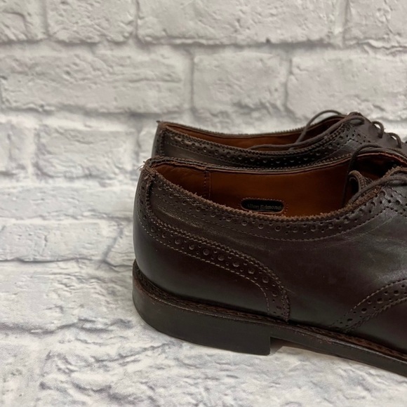 Allen Edmonds 6th avenue cap toe semi brogue derby men’s shoes size 11 brown main image 11